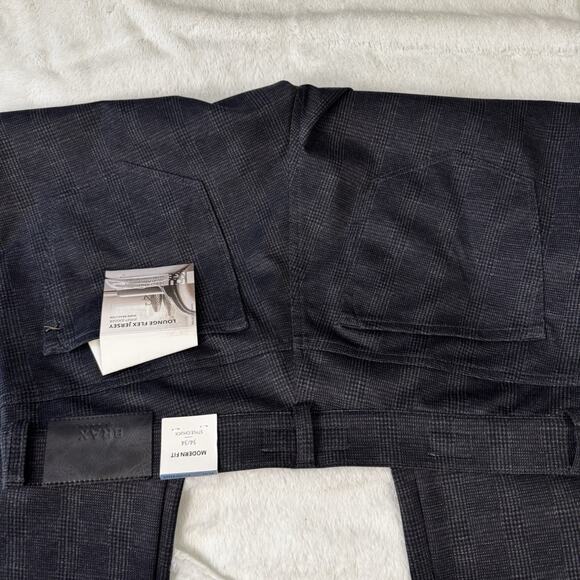 Brax Mens Chuck Modern Fit Blue Check 34/34 NWT Wonderful!!K - Picture 6 of 12